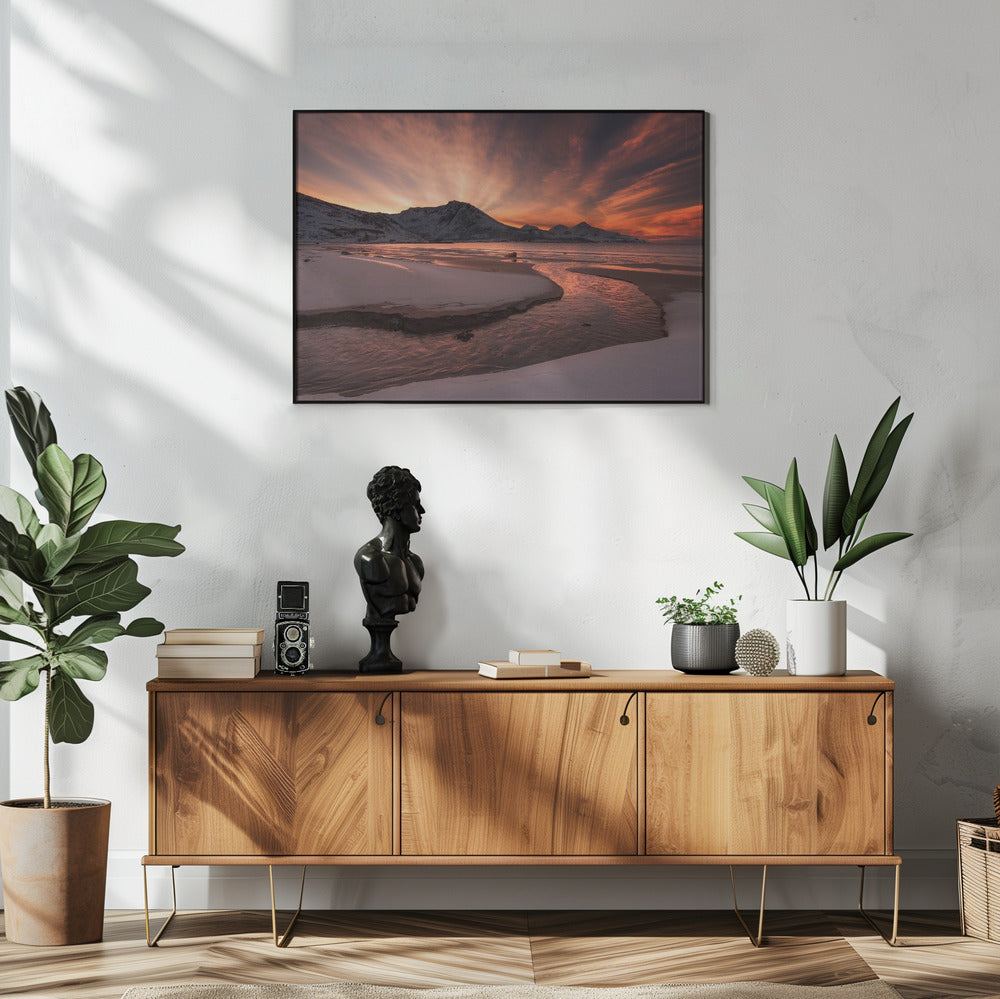Goldener Sonnenuntergang | Poster