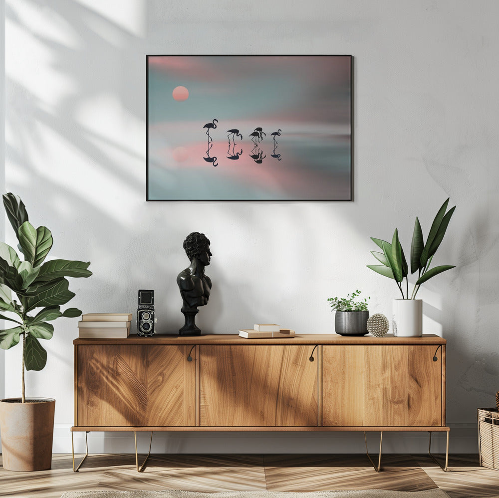 Flamingos-Familie. | Poster