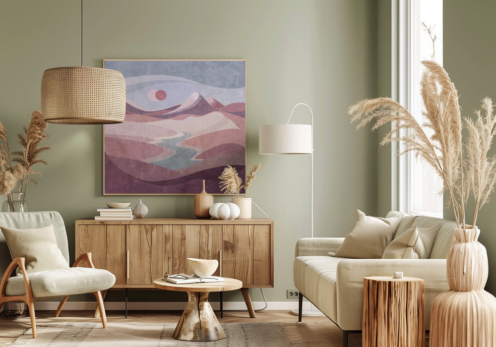 Blush Horizon Vista | Leinwand