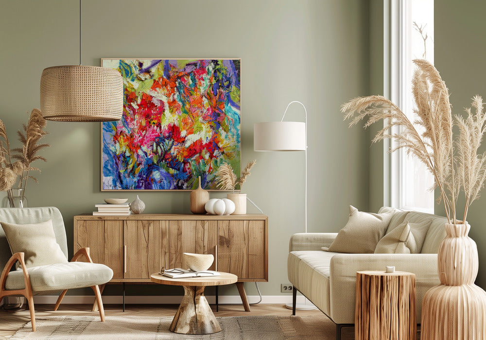 Expressionistisches farbenfrohes Abstraktes | Leinwand
