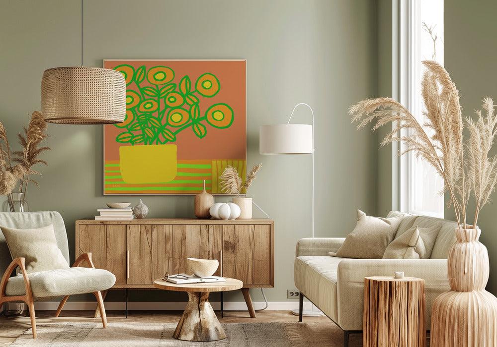 Blumen auf dem Tisch | Leinwand