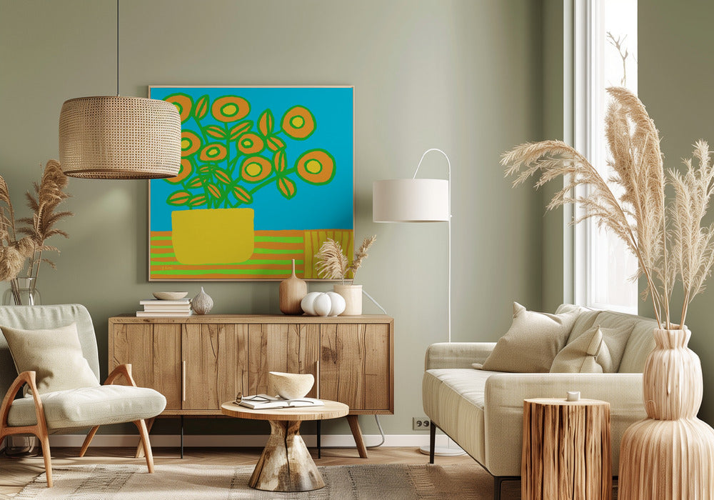 Blumen auf dem Tisch | Leinwand