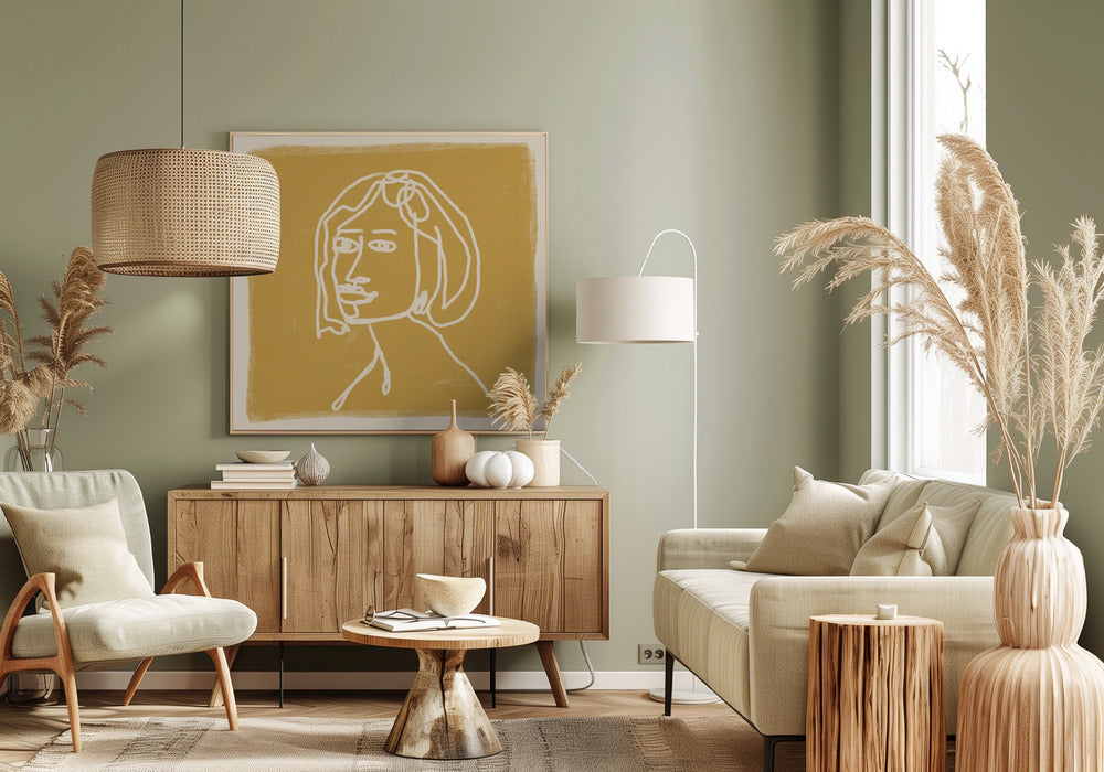 Frau in Gold | Leinwand