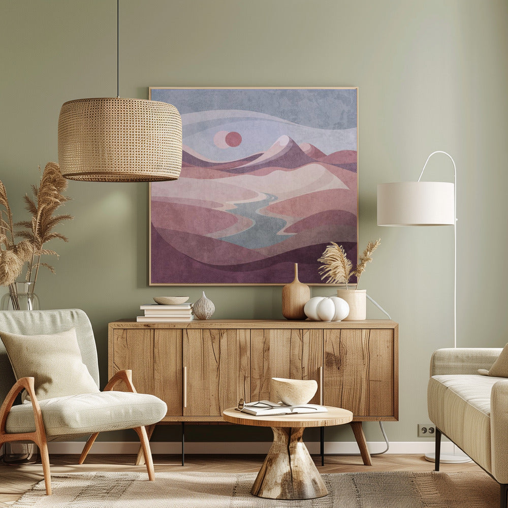Blush Horizon Vista | Leinwand