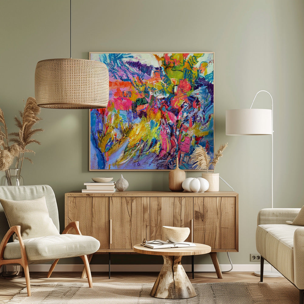 Expressionistisches farbenfrohes Abstraktes | Leinwand