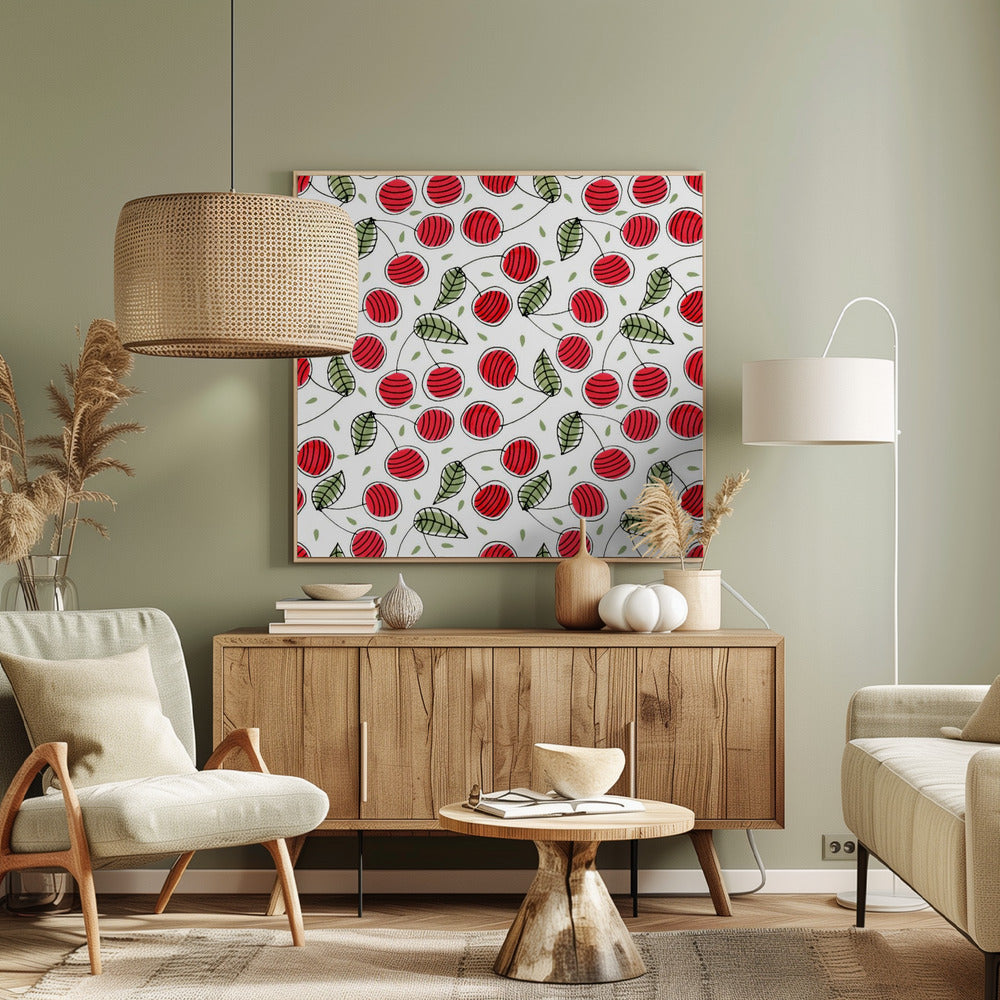 Rote Kirschen Obst | Leinwand