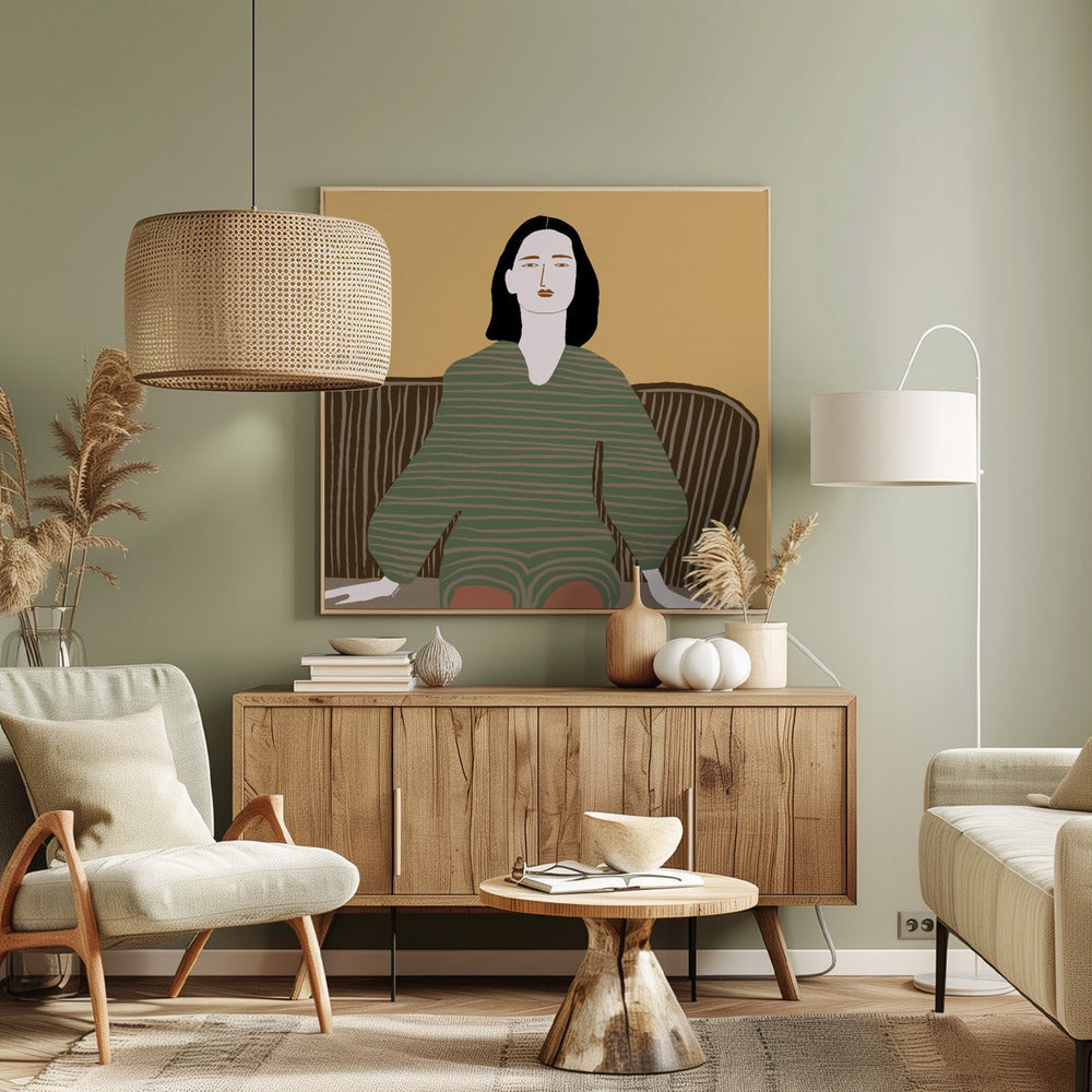 Sitzende Frau | Leinwand