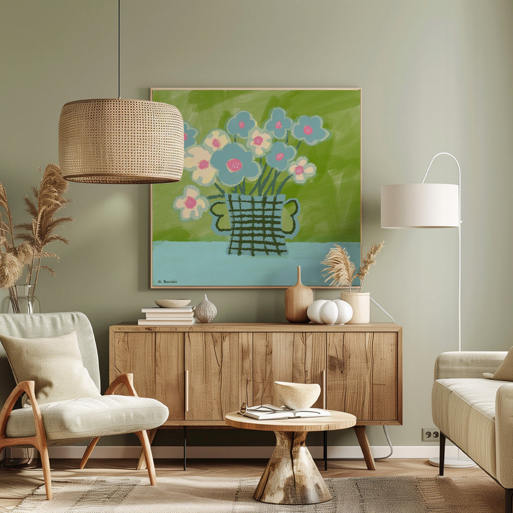 Blaue Blumen | Leinwand