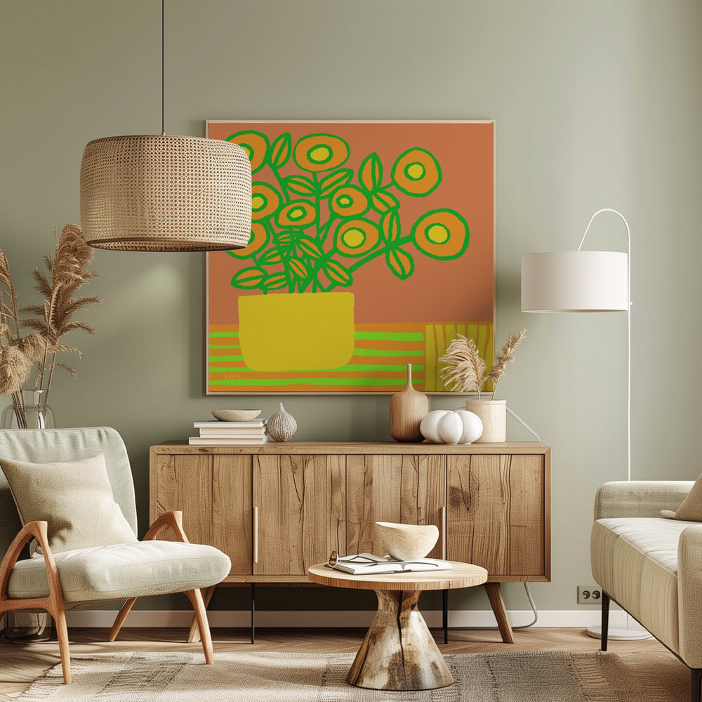 Blumen auf dem Tisch | Leinwand