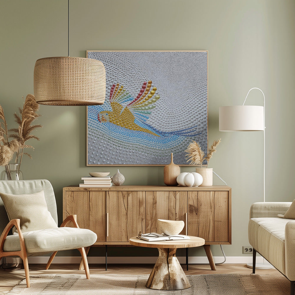 Regenbogenpapageiflug | Leinwand