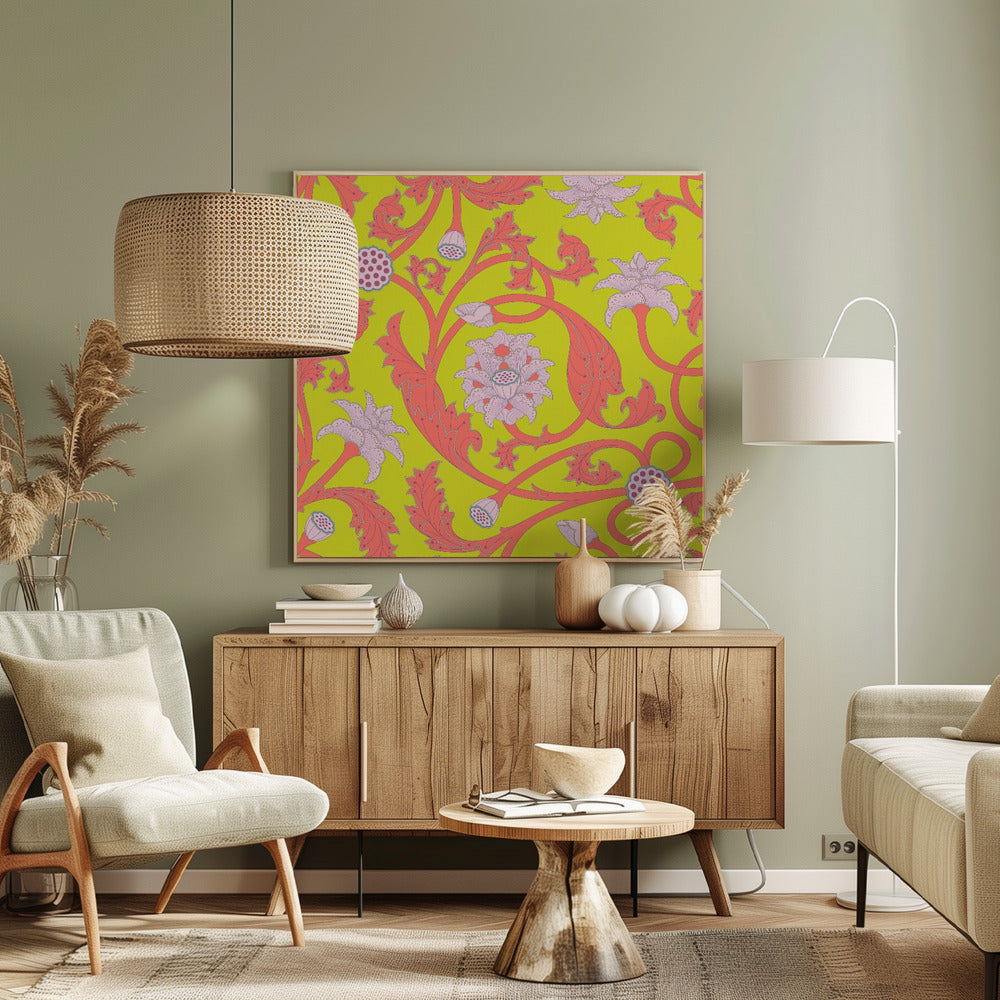 Florales, skurriles Labyrinth | Leinwand