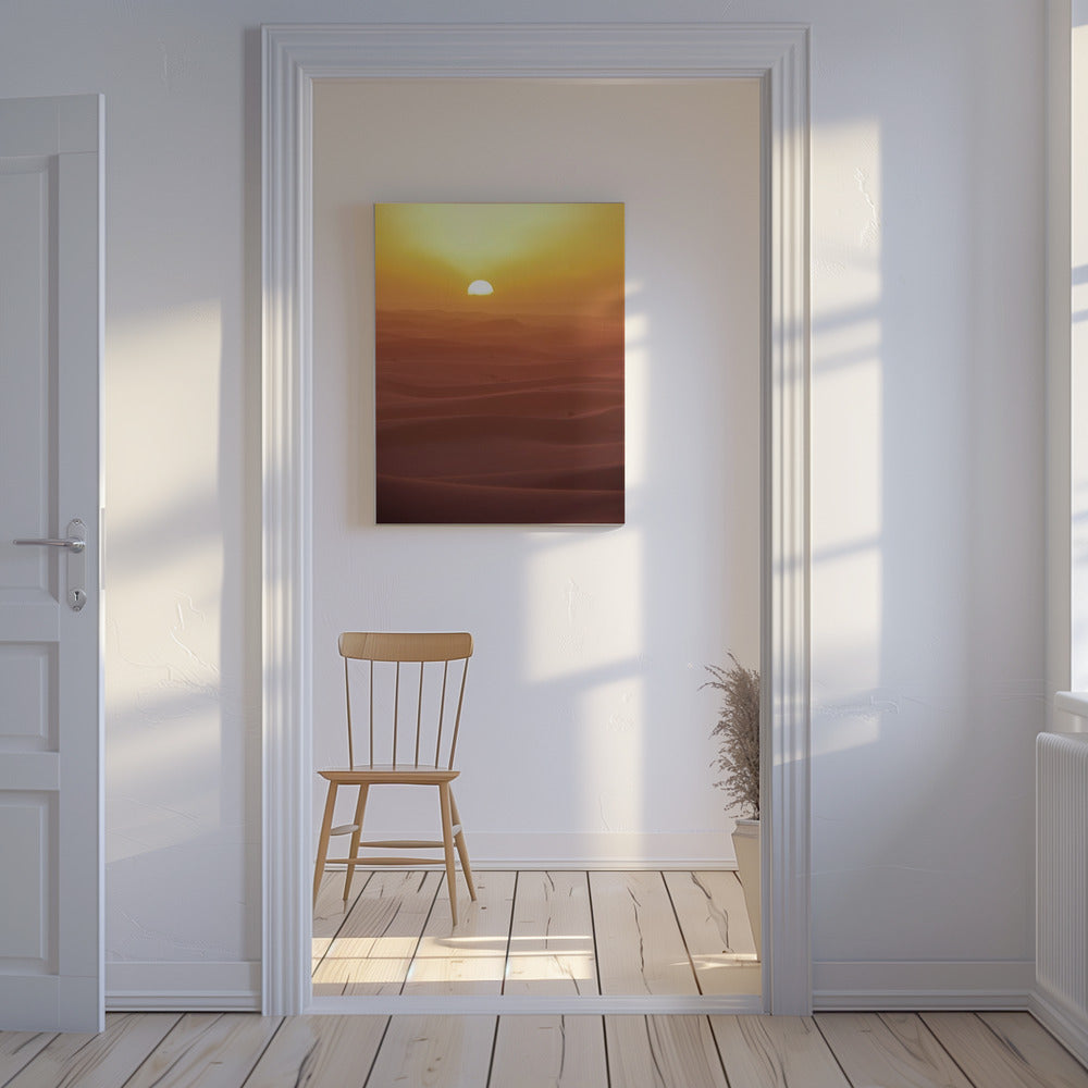 Sonnenuntergang über Dünen | Leinwand