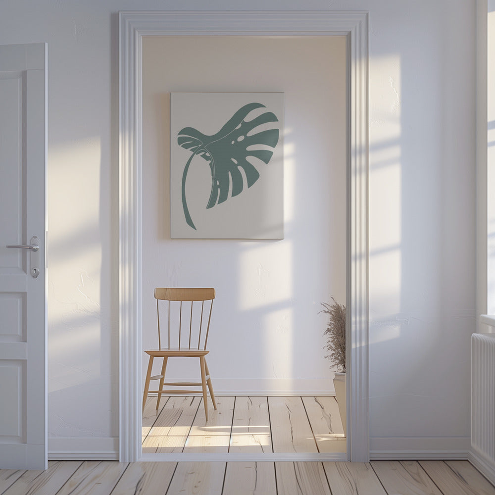 Monstera Bent Green | Leinwand