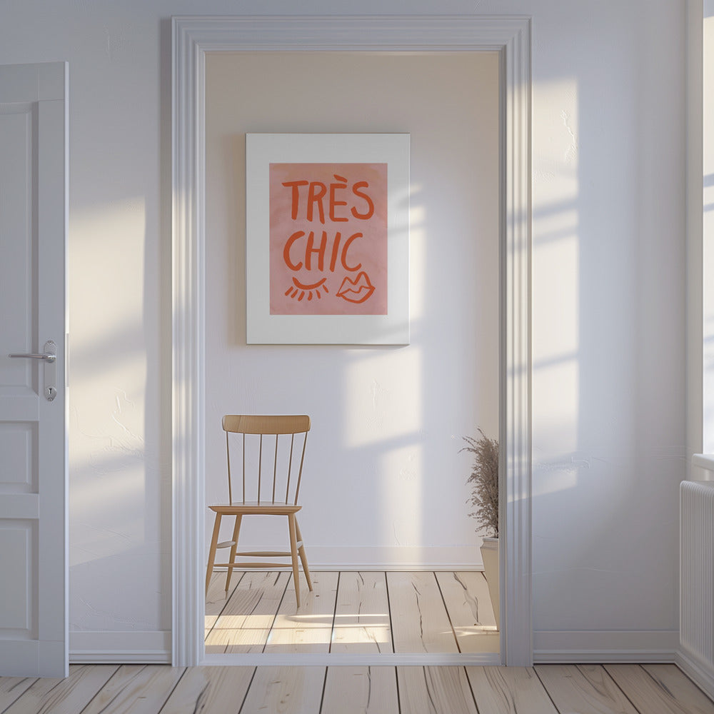 Très Chic rosa Rahmen | Leinwand
