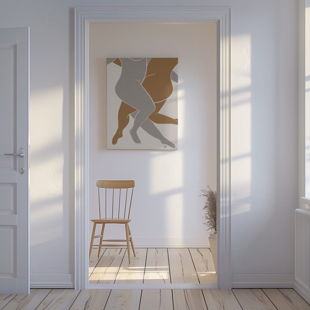 Lovers Beige | Leinwand