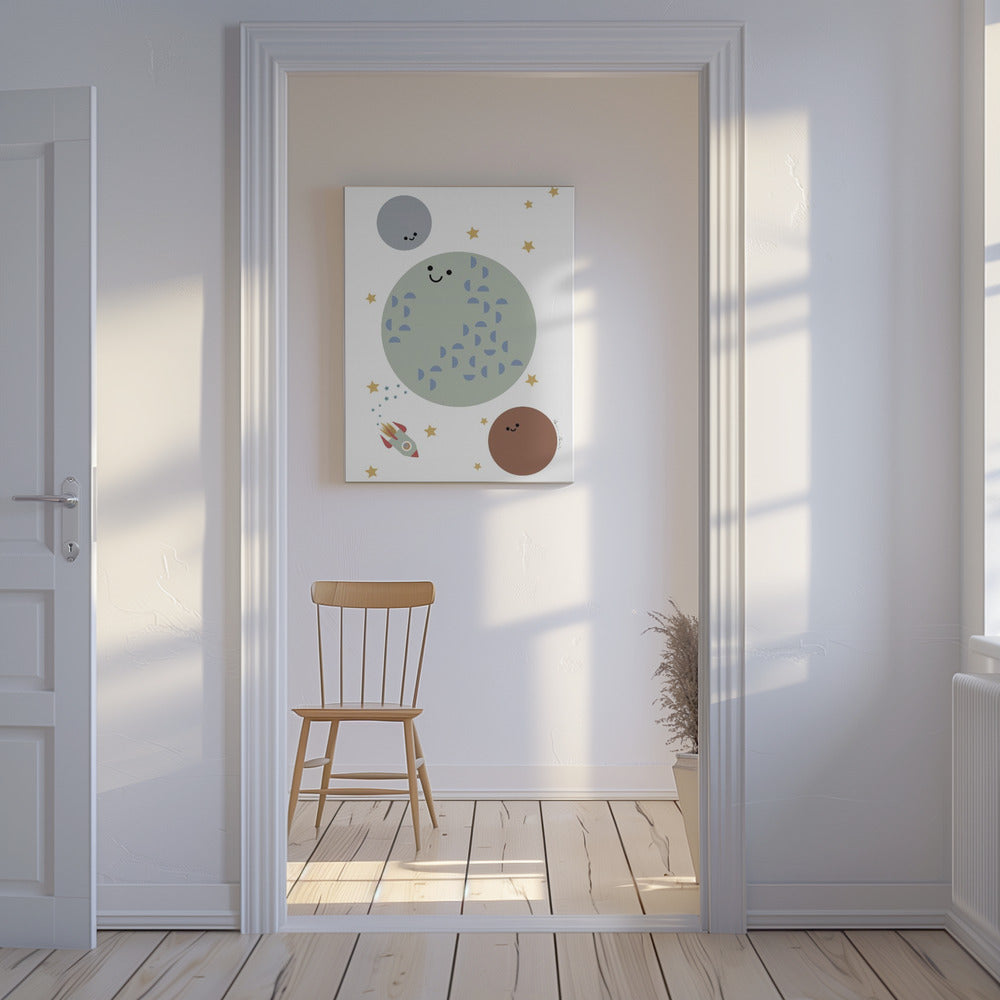 Solar Erde Mond | Leinwand