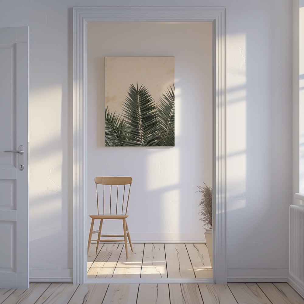 Palmblätter und Wand_1 | Leinwand