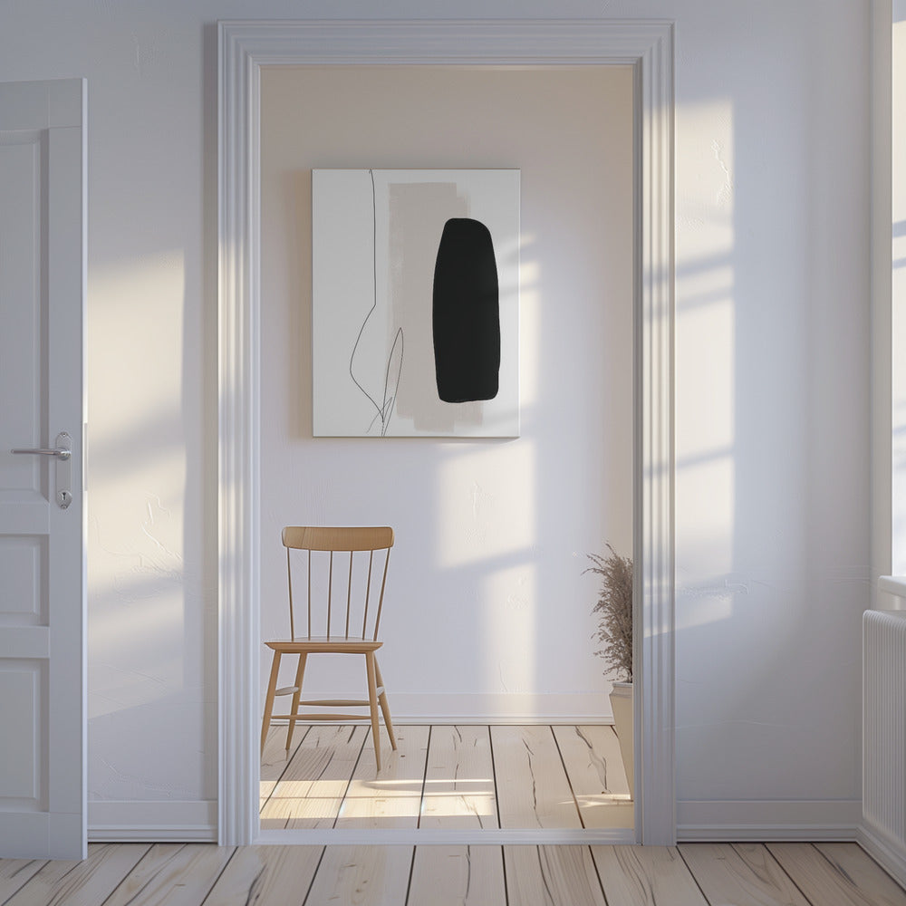 Schwarze und graue Formen | Leinwand