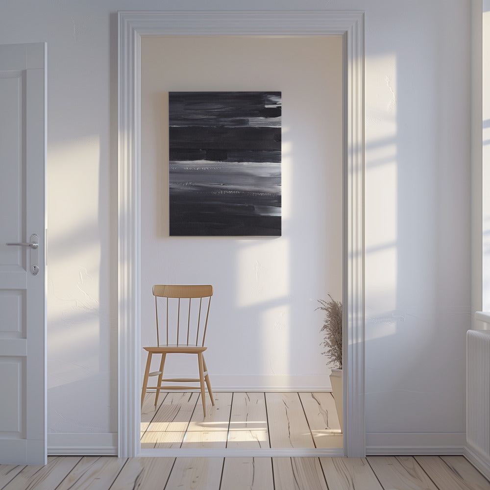 Ausdrucksstarke monochrome Striche | Leinwand