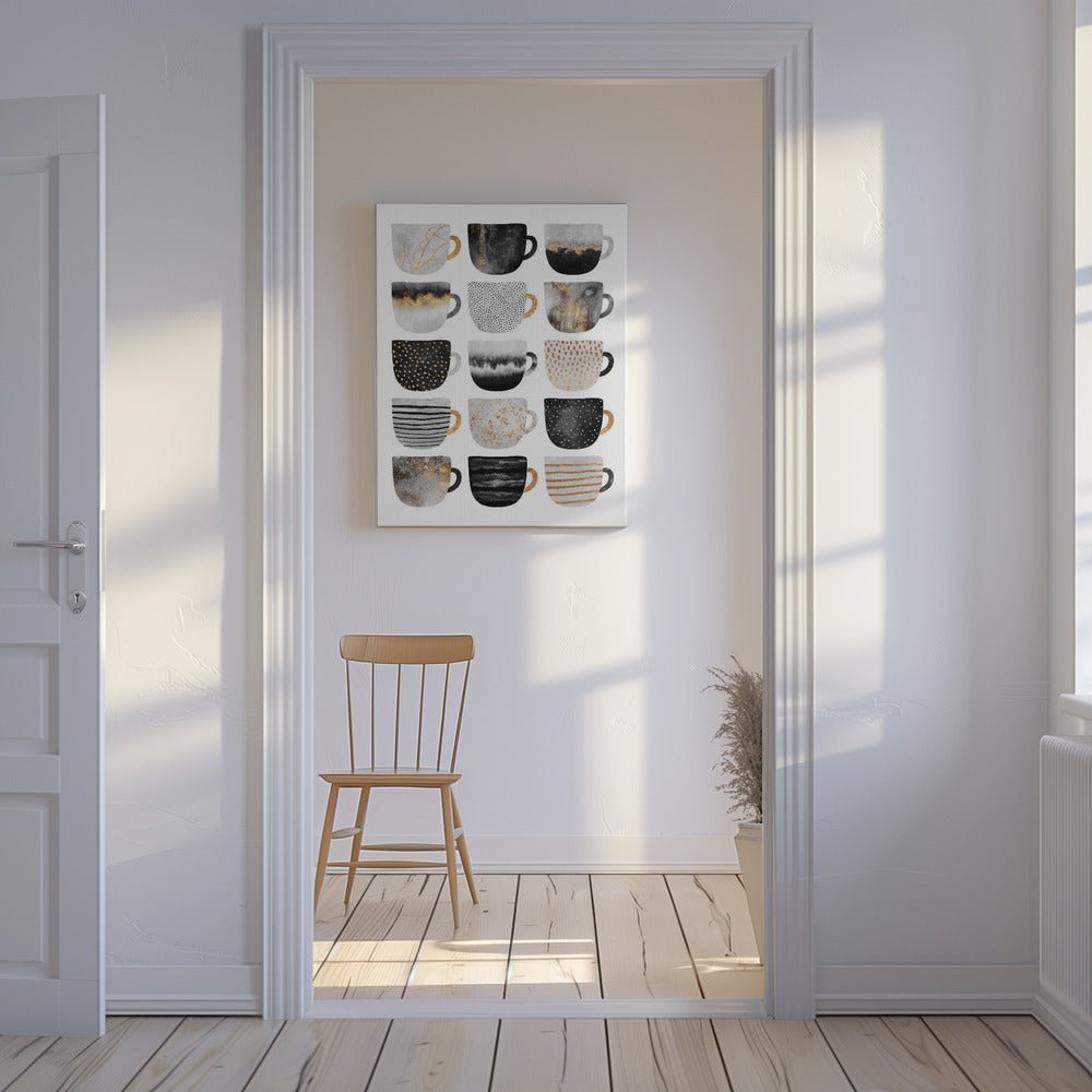 Hübsche Kaffeetassen | Leinwand