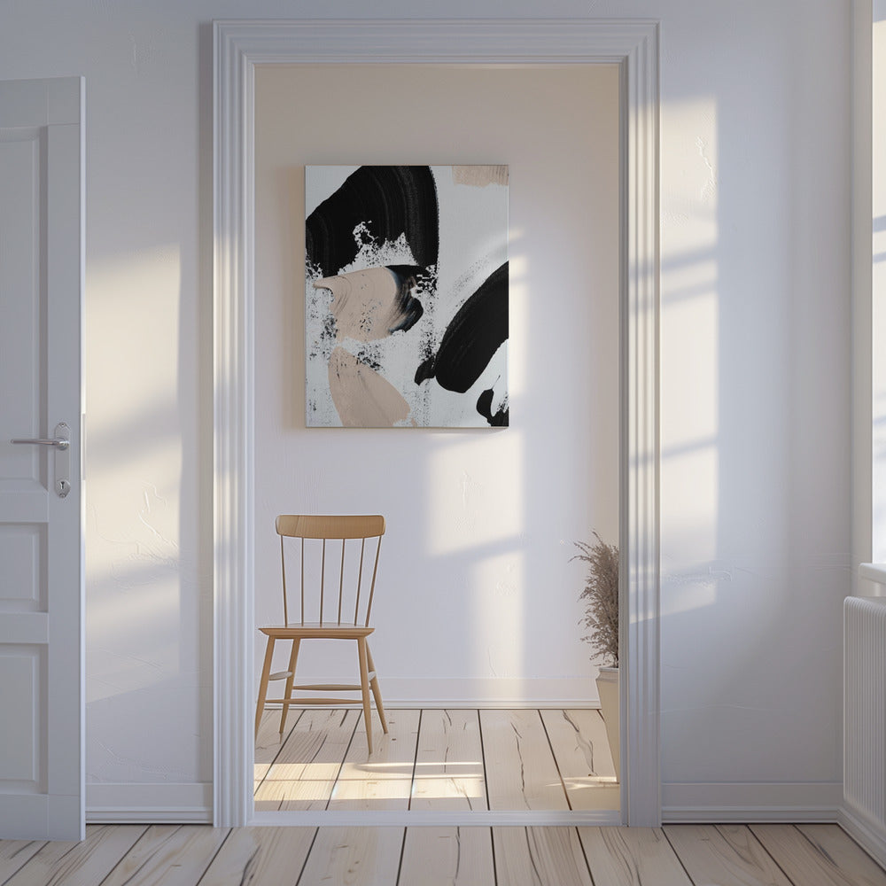 Schwarz und Nude | Leinwand