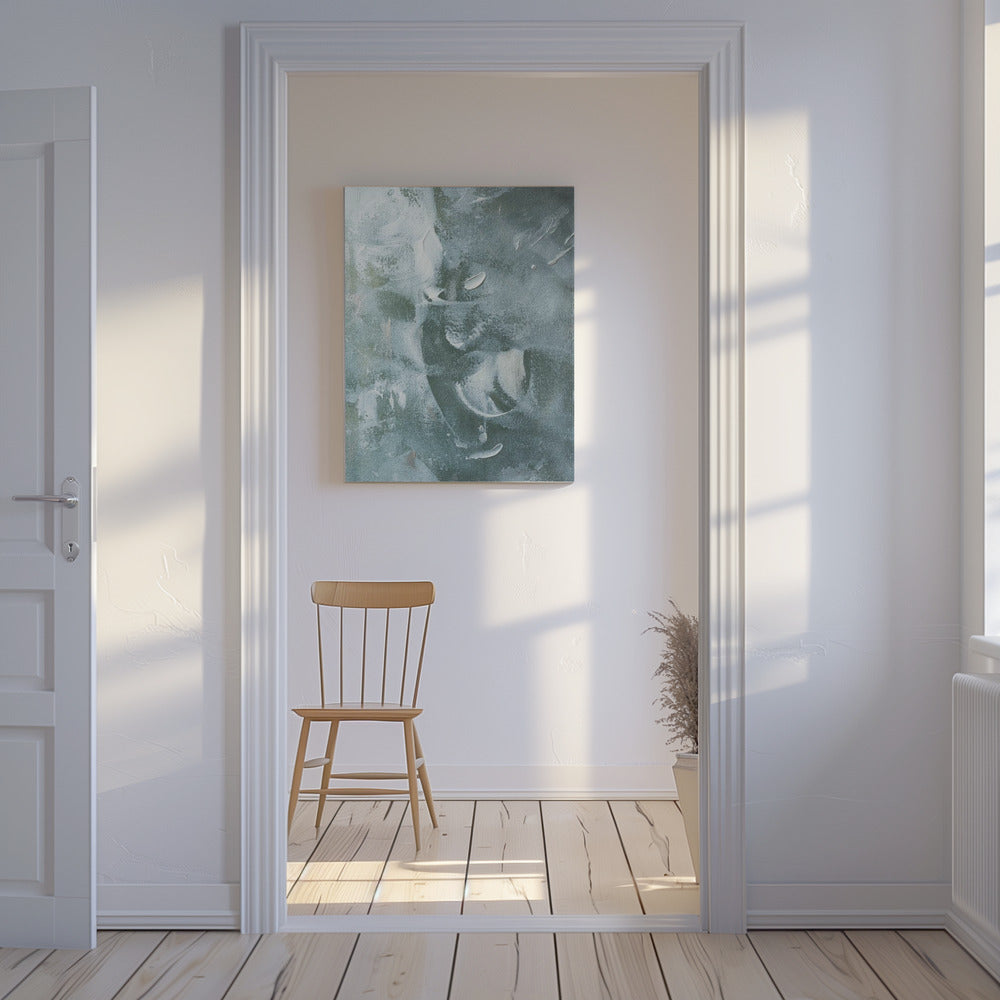 Grünes und weißes Acryl | Leinwand