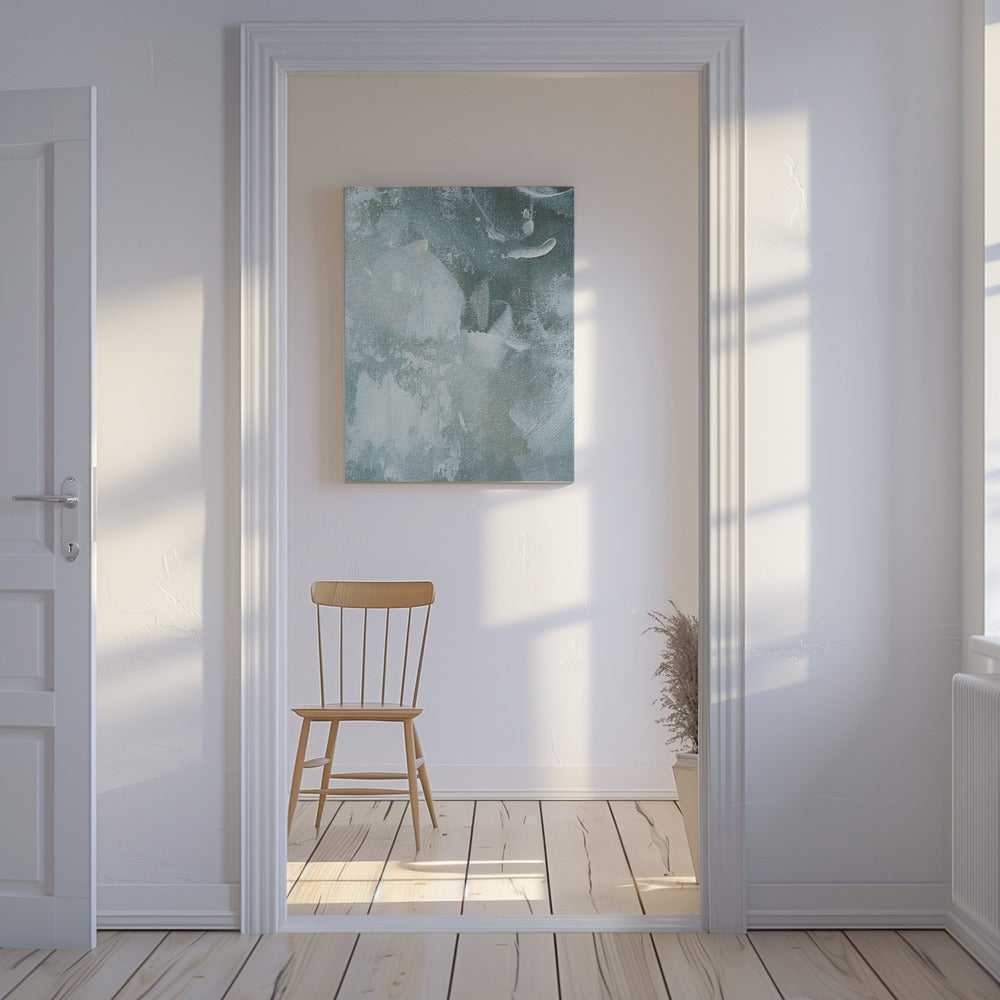 Grünes und weißes Acryl | Leinwand