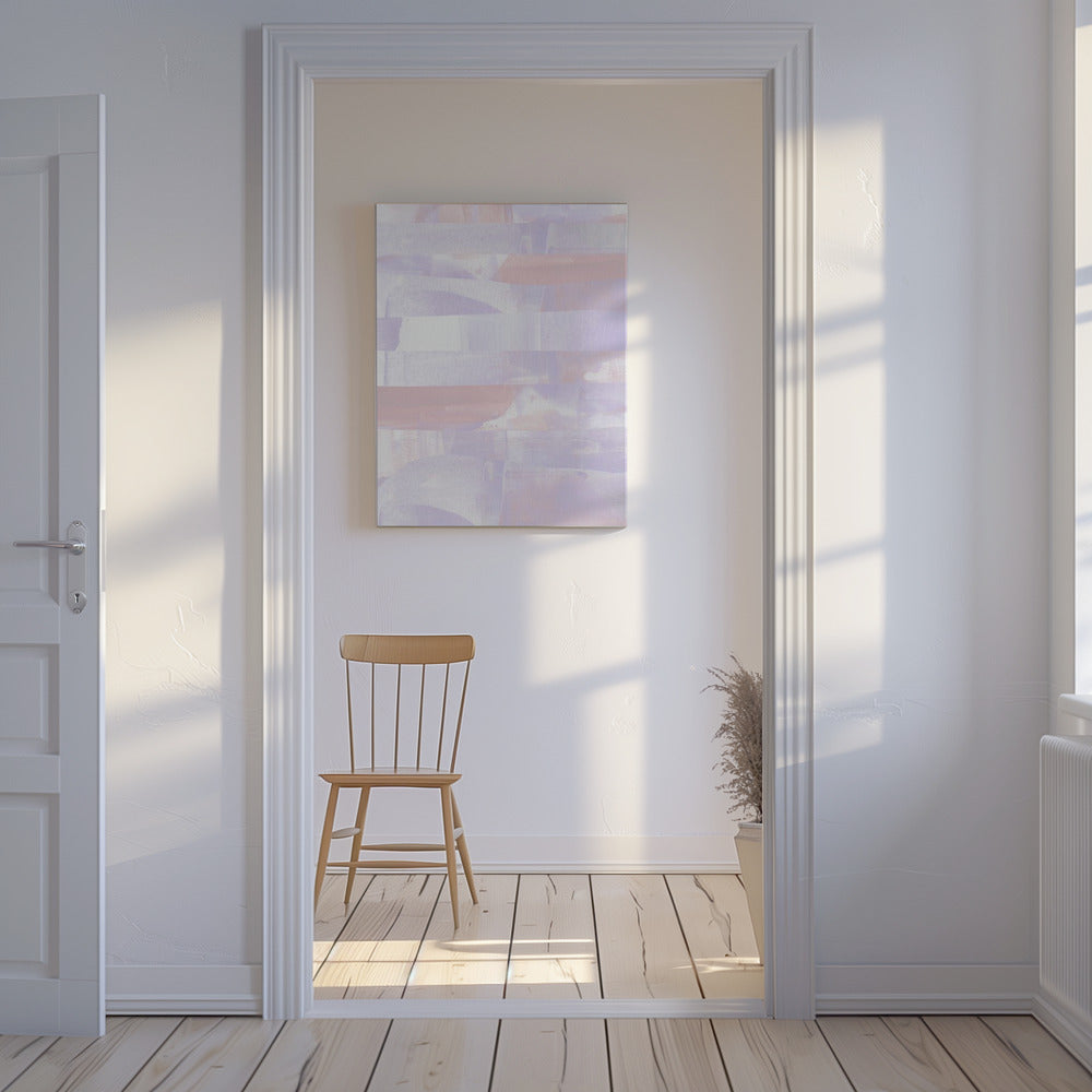 Pastelltöne von Lavendel und Pfirsich | Leinwand