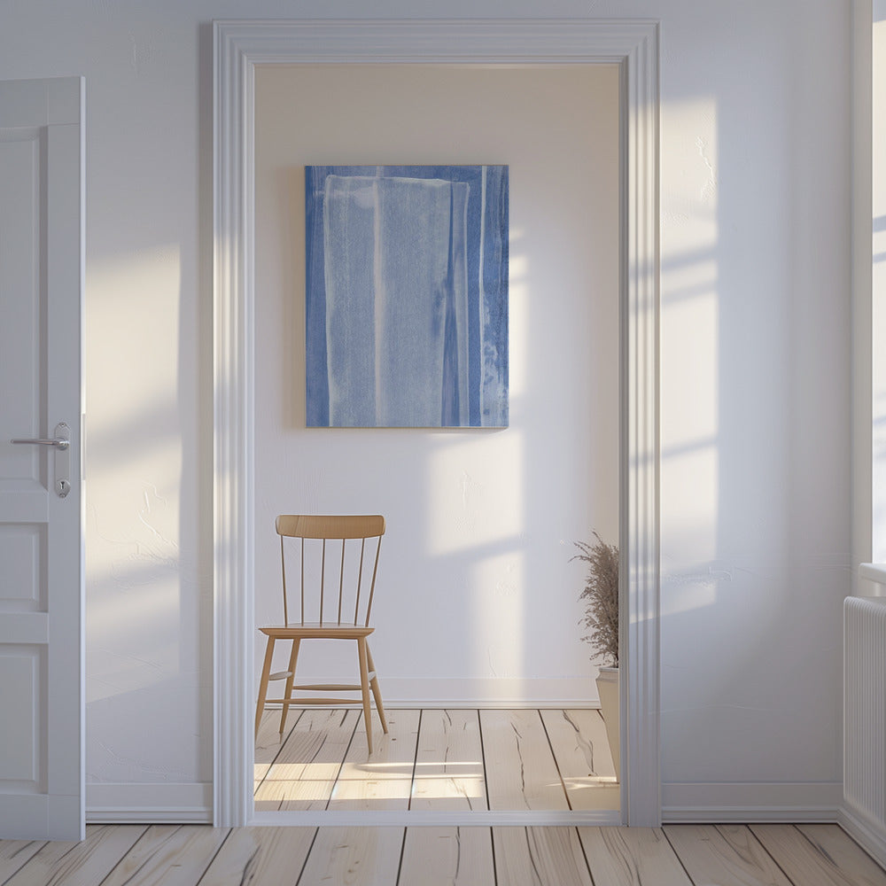 Blue With Vertical Brushstrokes | Canvas