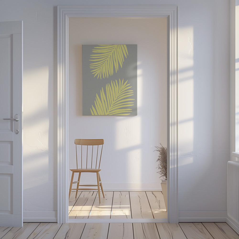 PALMBLATT 01 GELB | Leinwand