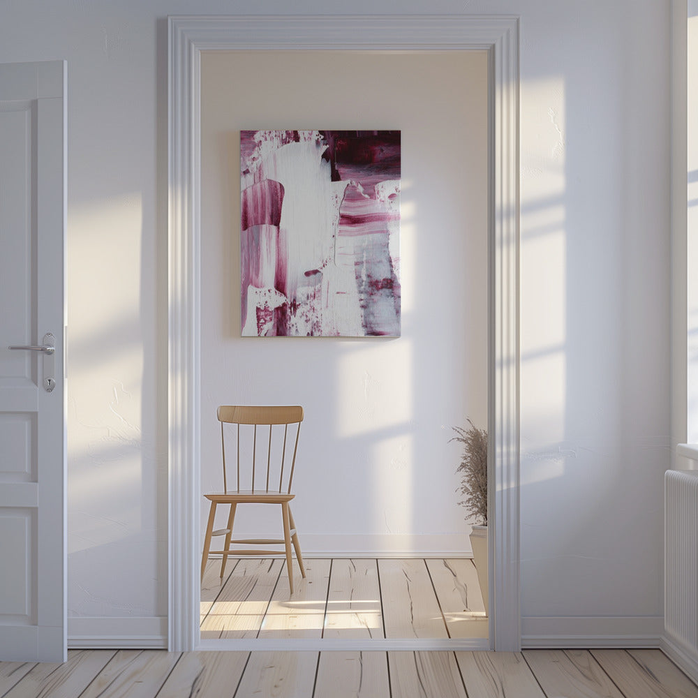 Purpurrote Striche | Leinwand