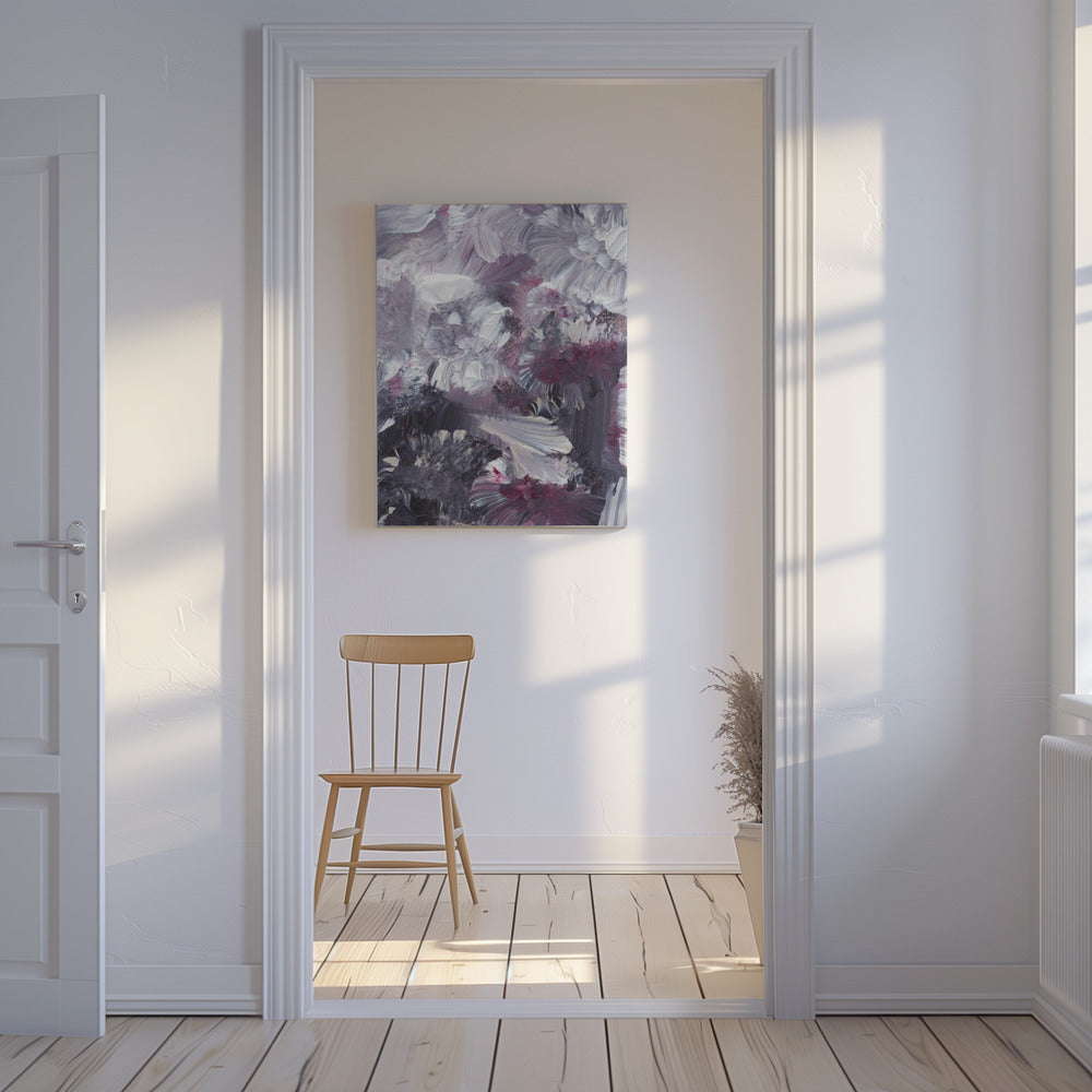 Florale expressionistische Pinselstriche | Leinwand