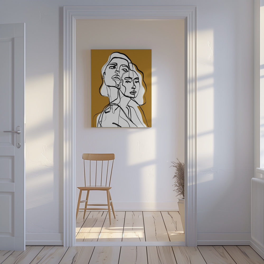 Verwobene Gesichter | Leinwand