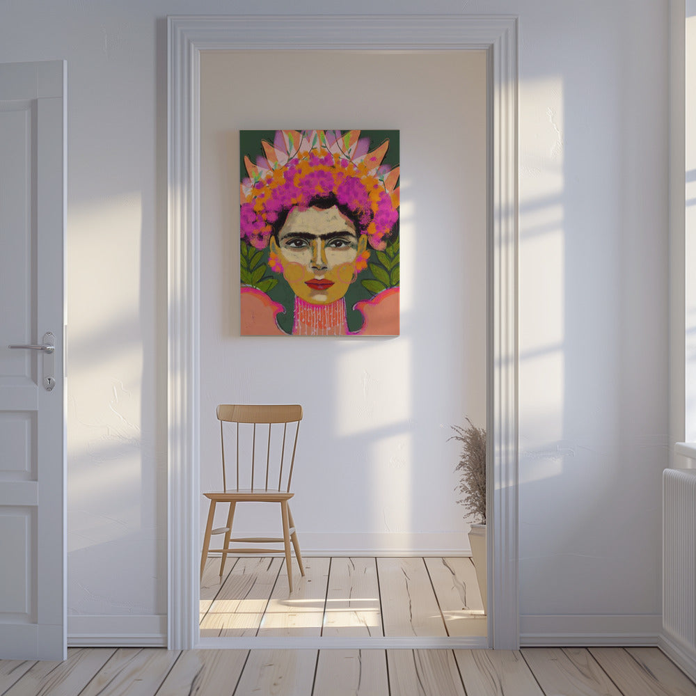 Lebendige Blumenkrone | Leinwand