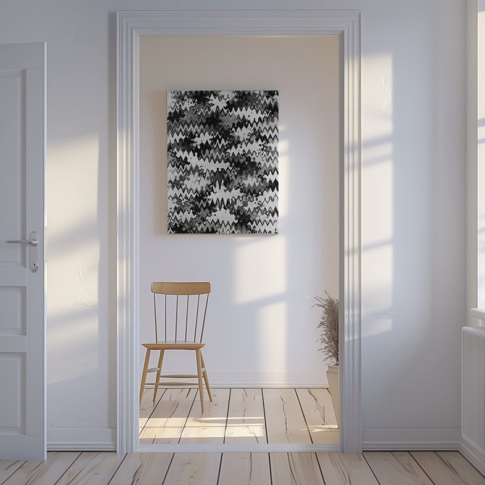 Zickzack Monochrom | Leinwand