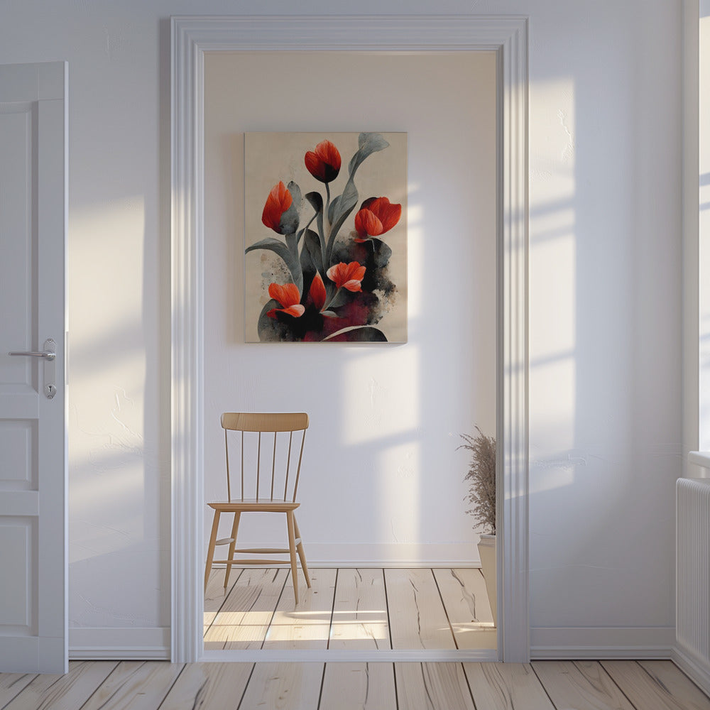 Crimson Blossoms | Canvas