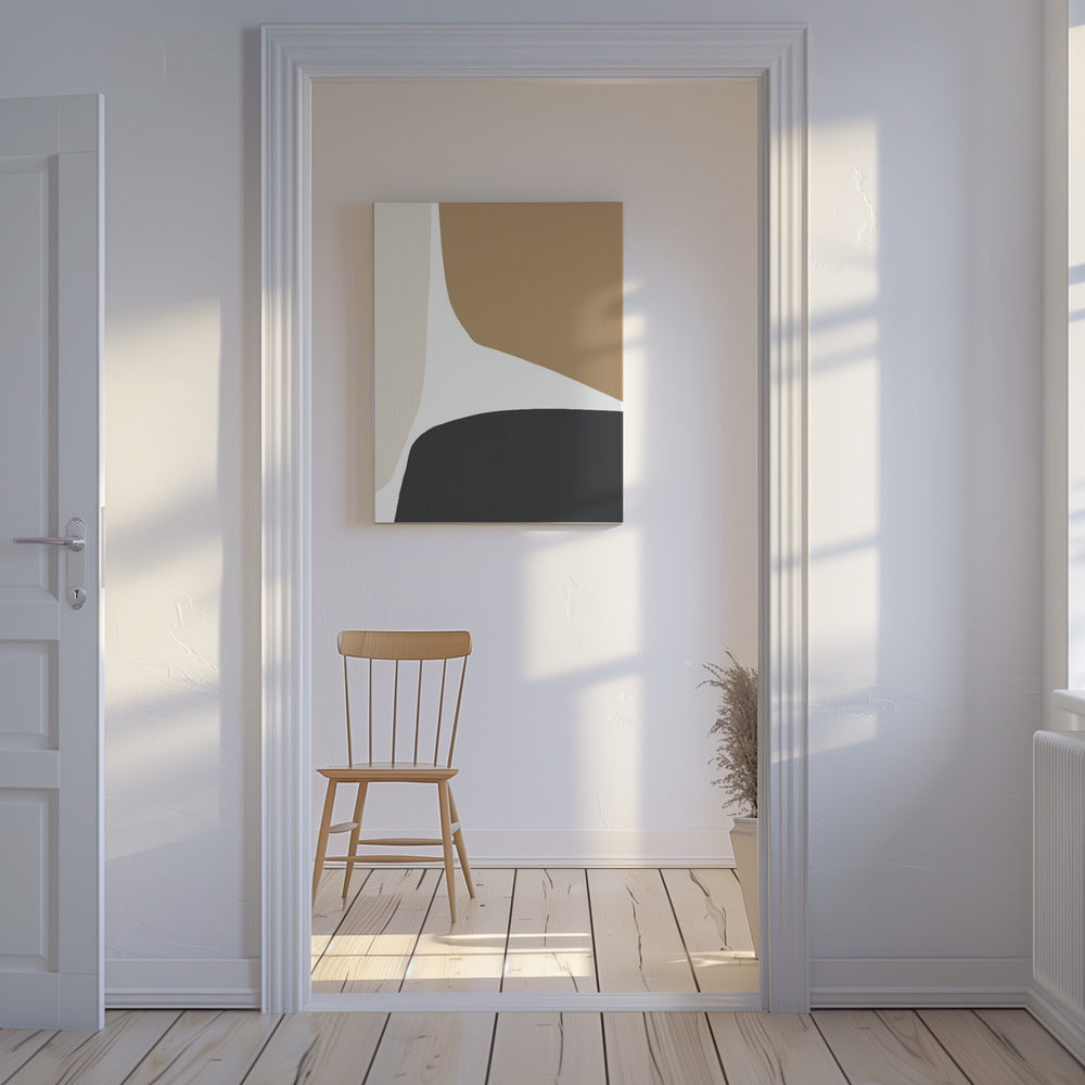 Geometrische Formen in neutralen Tönen | Leinwand