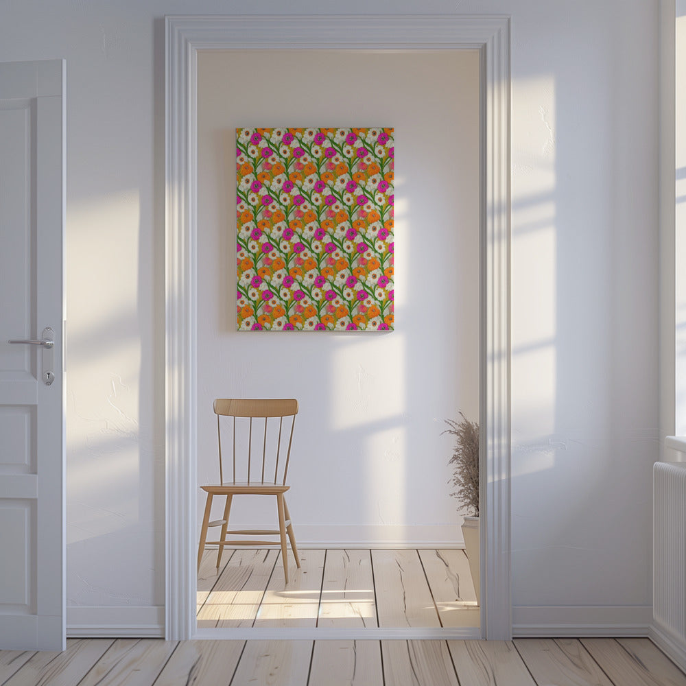 Floral Harmony Quilt | Leinwand