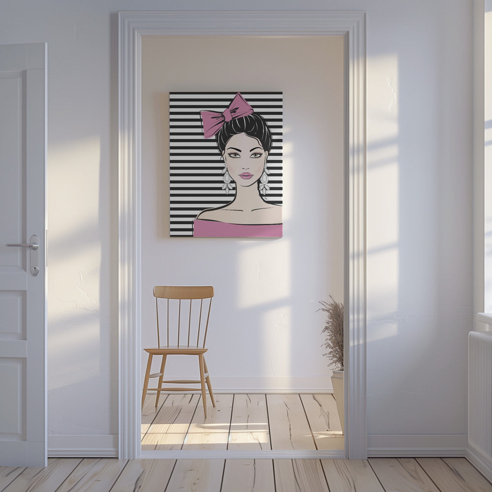 Gestreifte Eleganz | Leinwand