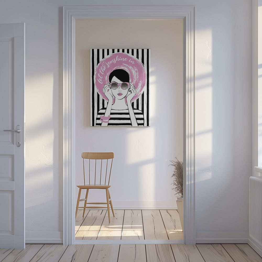 Rosa Sonnenbrille Vibe | Leinwand