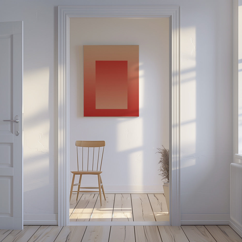 Rotes Farbverlaufsportal | Leinwand