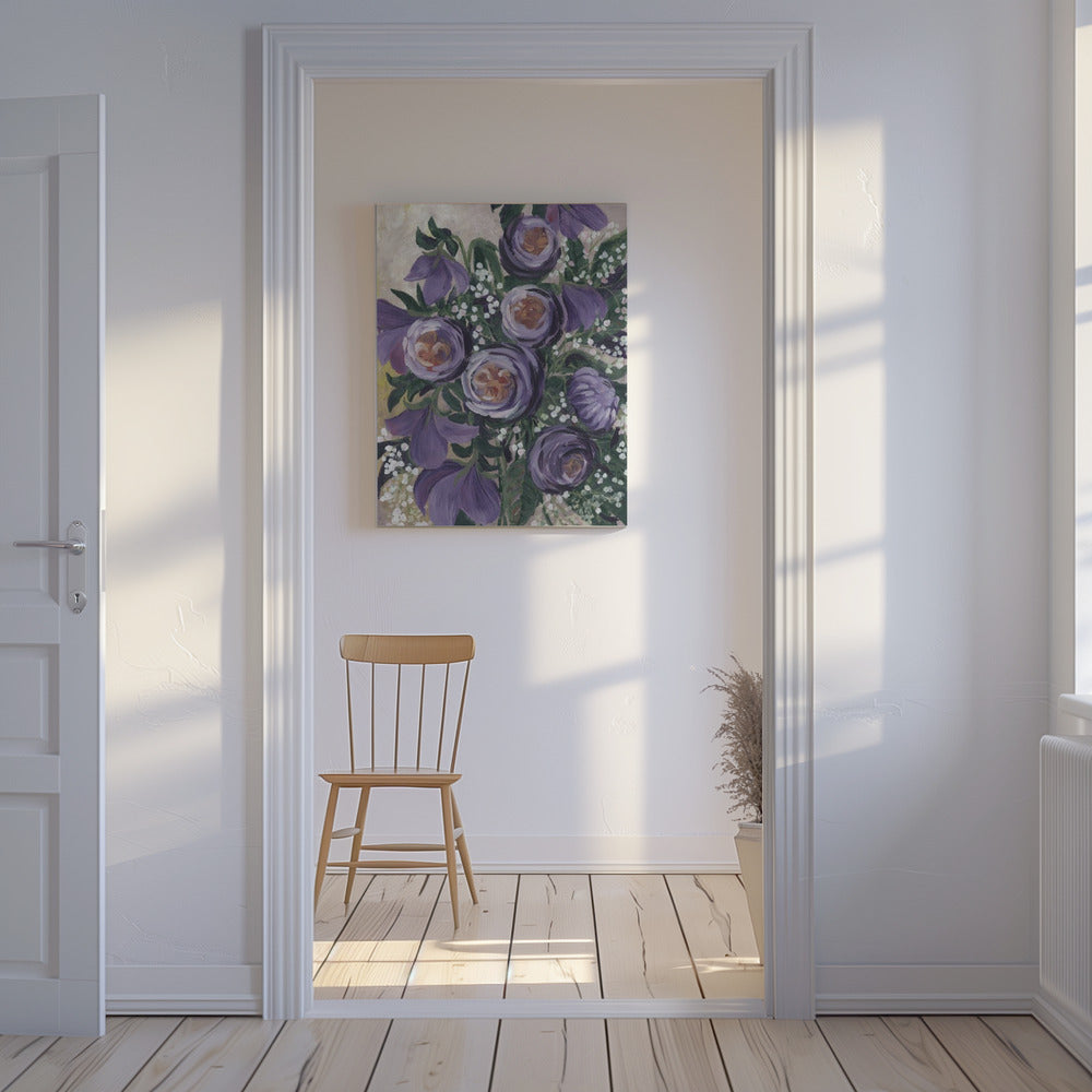 Aaliyah malerische englische Rosen | Leinwand
