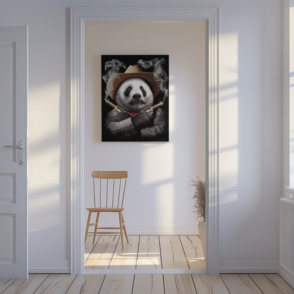 Panda Crossgun | Leinwand
