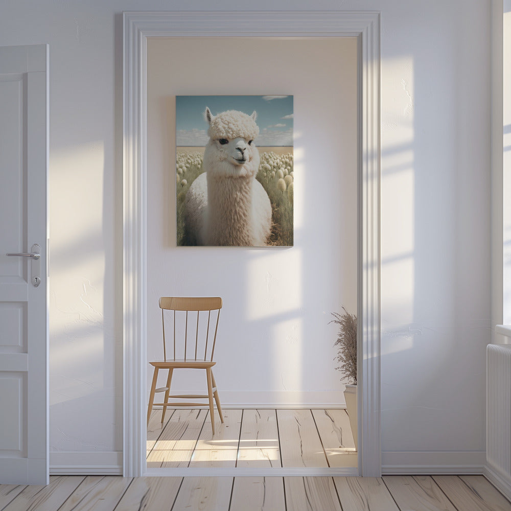 Blühendes Lama | Leinwand
