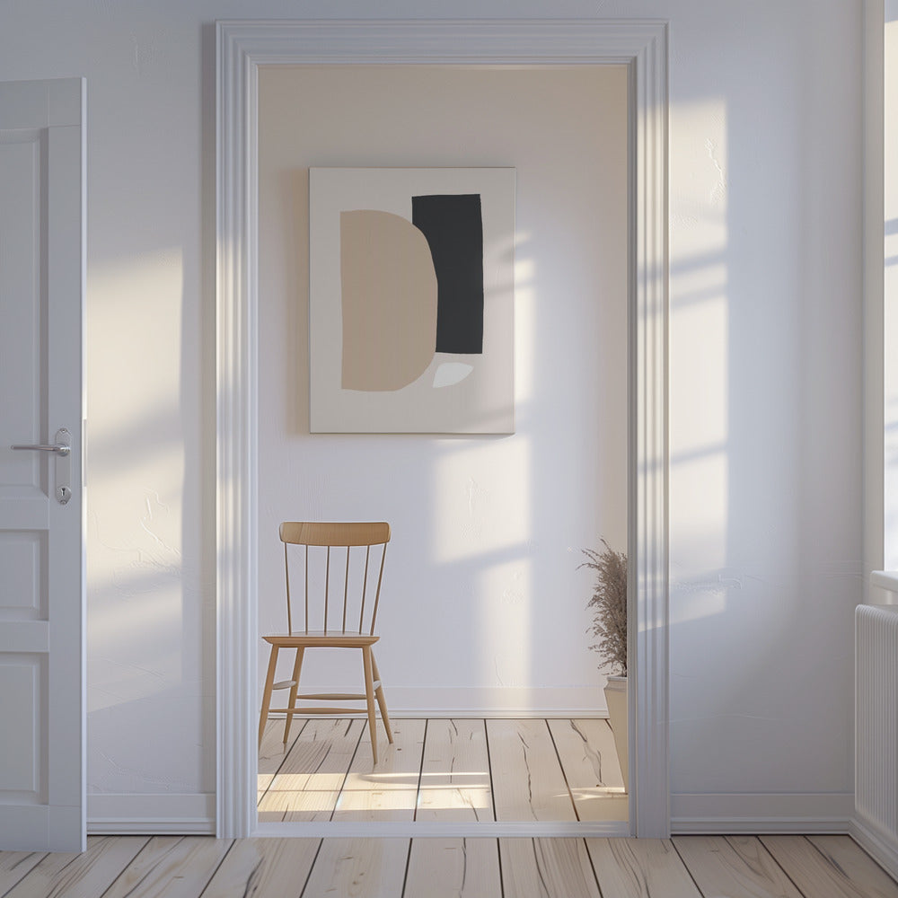 Geometrische Formen in neutralen Tönen | Leinwand