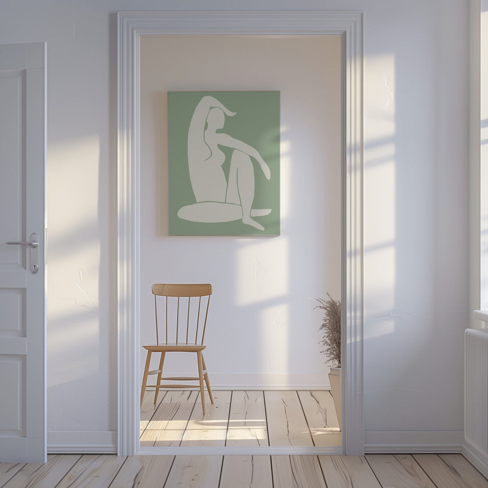 Figur Matisse Stil Grün | Leinwand
