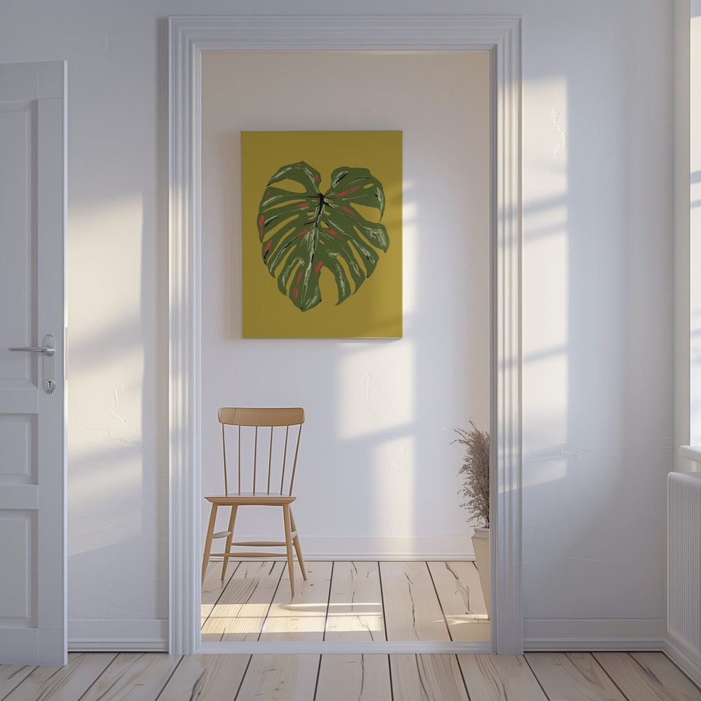 Monstera Blatt Grün | Leinwand