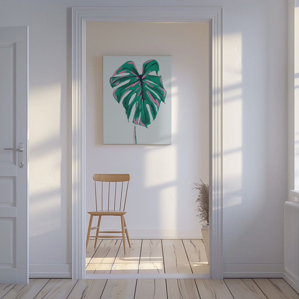 Monstera Deliciosa Licht | Leinwand