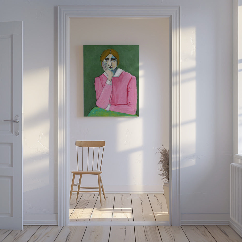 Vintage Lady in pink | Canvas