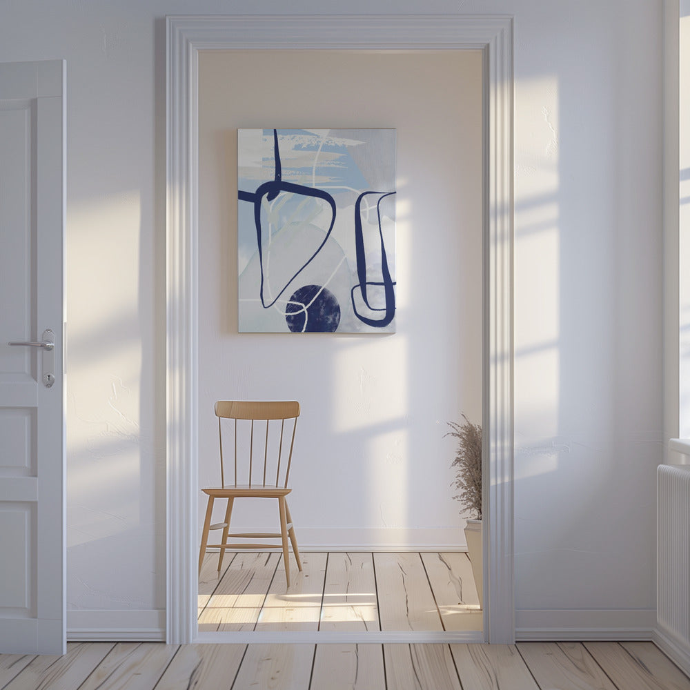 Linien aus Blau-1 | Leinwand